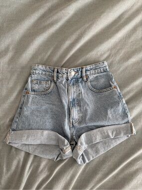 Zara Light Blue Denim Shorts
